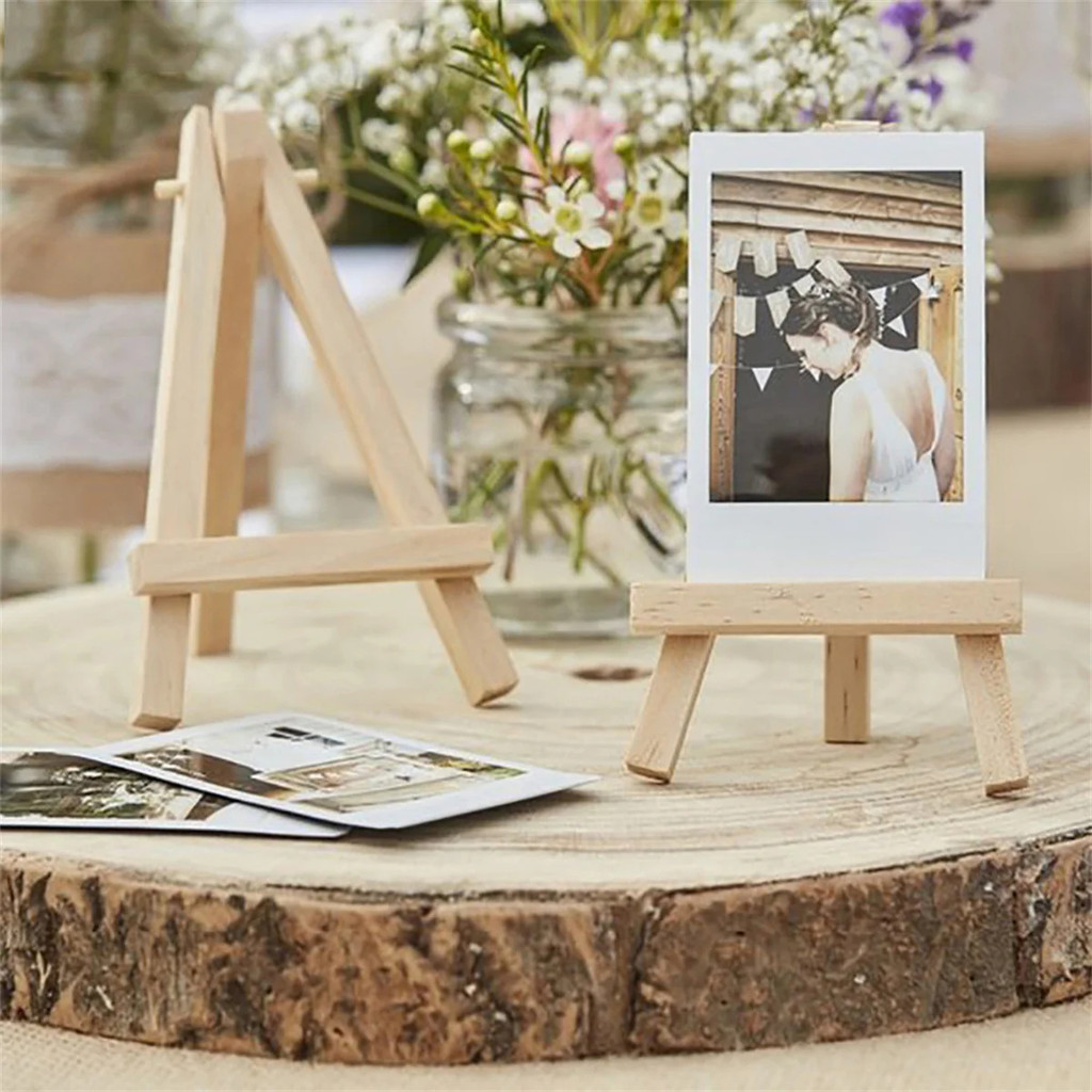

Wood Mini Easel Frame Desktop Triangle Display Stand Wedding Table Card Stand Holder Children Painting Craft Artist Tripod
