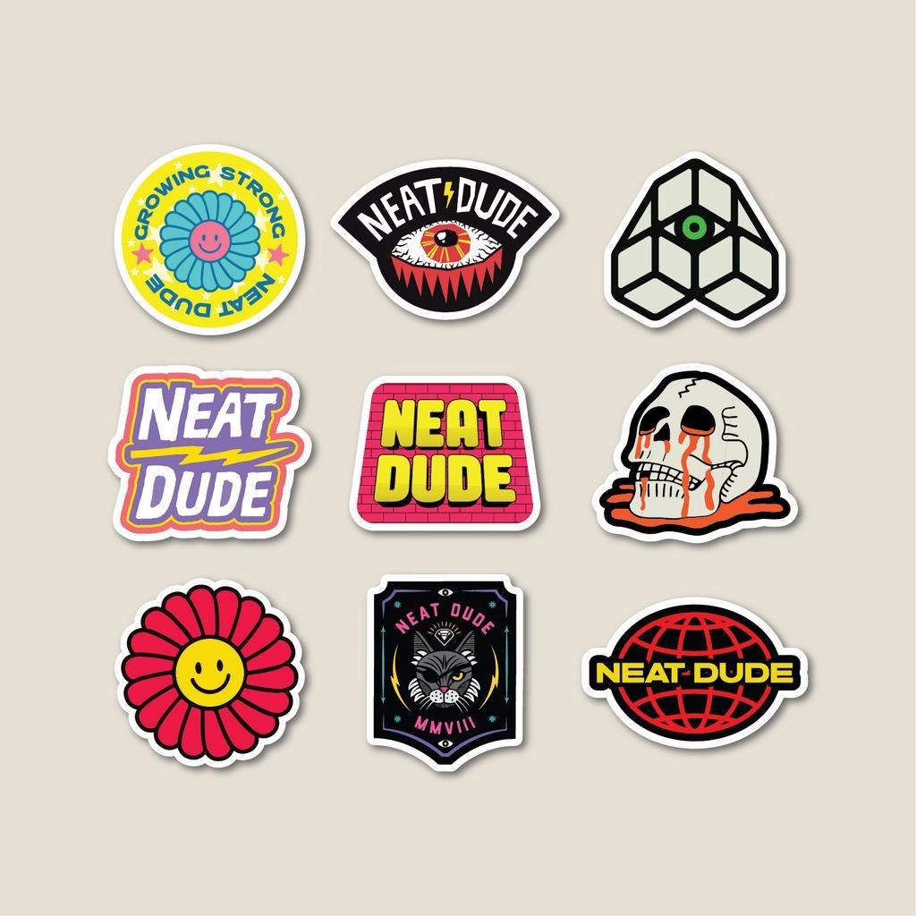 

Sticker Pack Neat Dude | Sticker Tumbler | Stiker Laptop Koper Helm