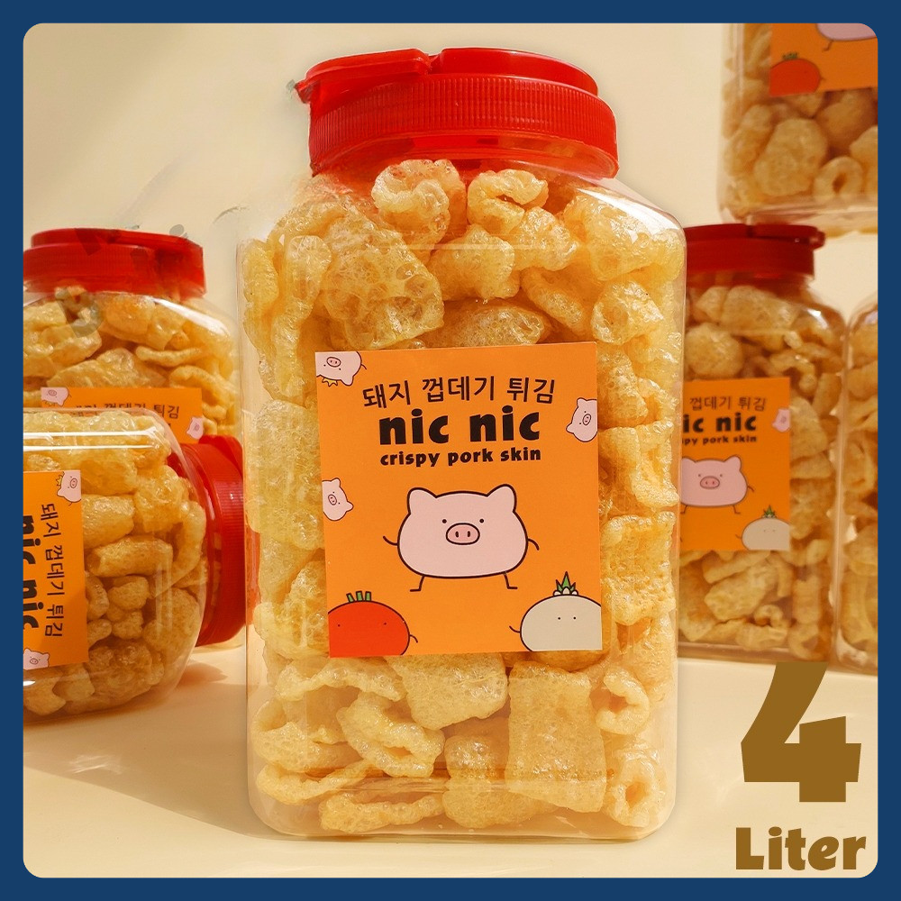 

Kerupuk Kulit Babi Nic Nic 4 Liter Snack Cemilan Kerubi
