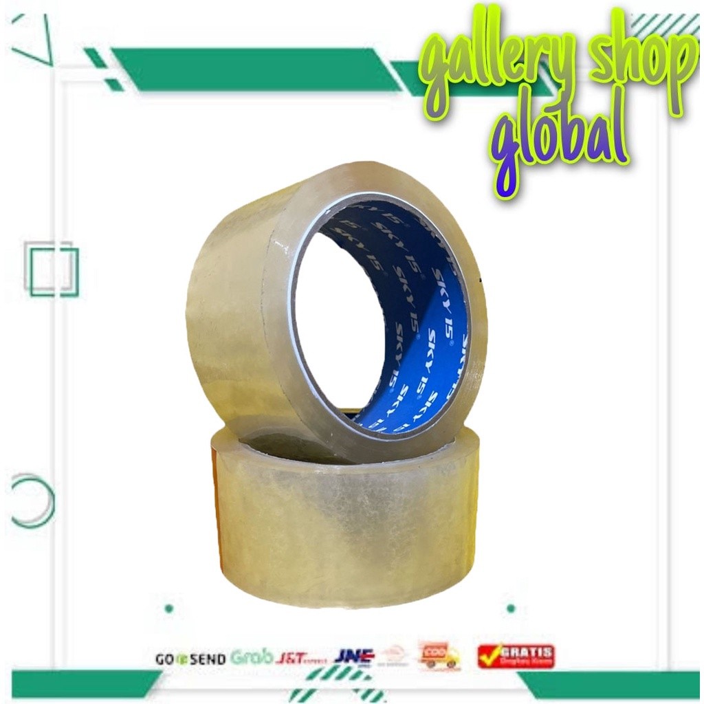 lakban bening ukuran 50mm x 100 yard ( 2 inch ) - Clear / Bening