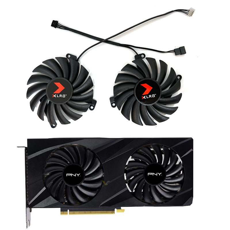 85MM New For PNY GeForce RTX3060 3060ti VERTO Dual Fan Graphics Card Replacement Fan CF-12910S