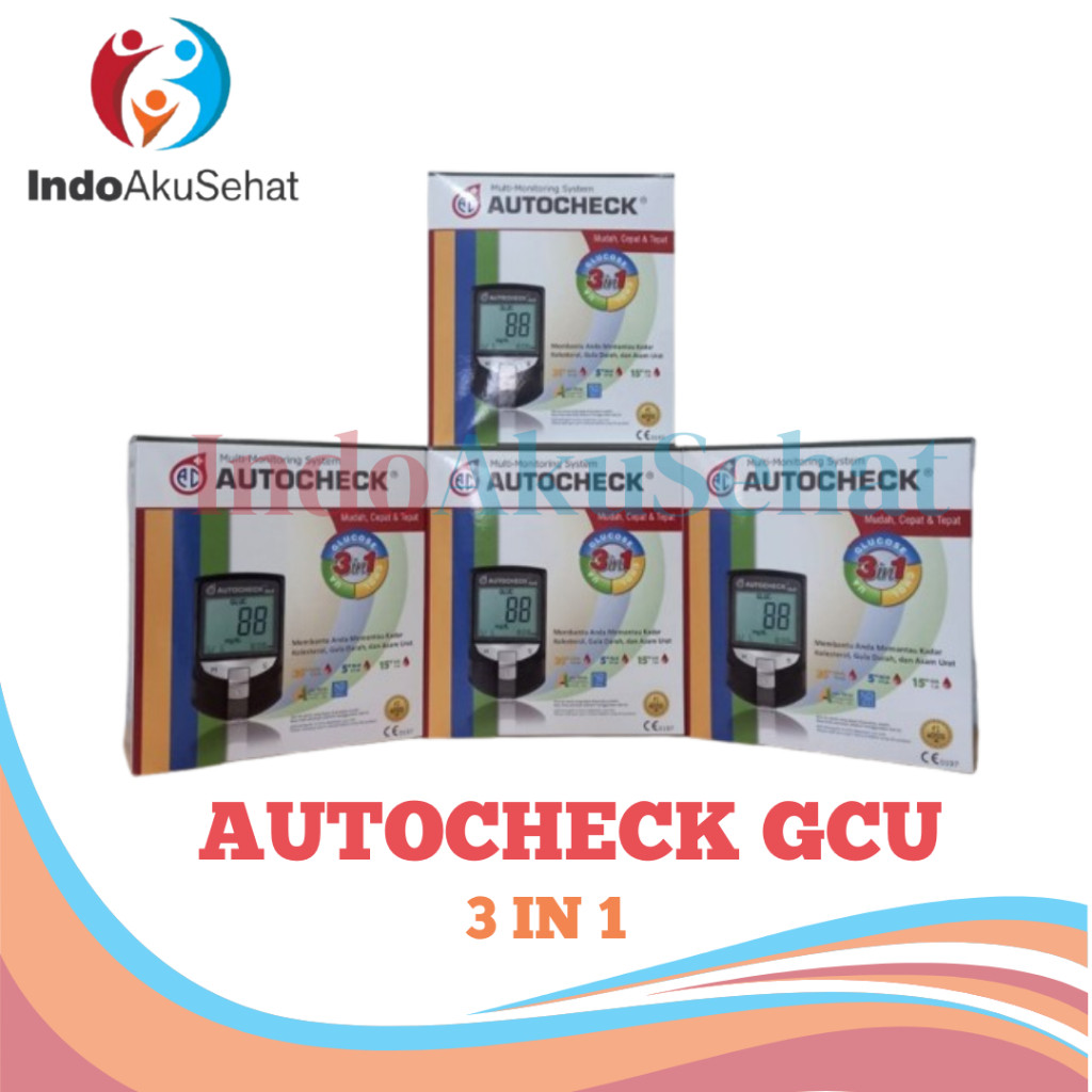 ALAT AUTOCHECK + STRIP /  GCU 3 IN 1 AUTOCHECK + STRIP / STRIP GULA DARAH, KOLESTROL & ASAM URAT