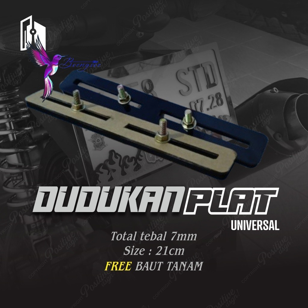 DUDUKAN PLAT NOMOR MOTOR BAHAN AKRILIK