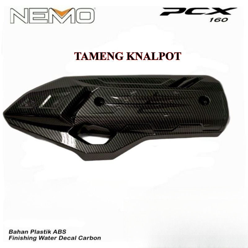 TAMENG KNALPOT PCX 160 VARIO 160 PCX 150 BAHAN PLASTIK ABS FINISHING CARBON