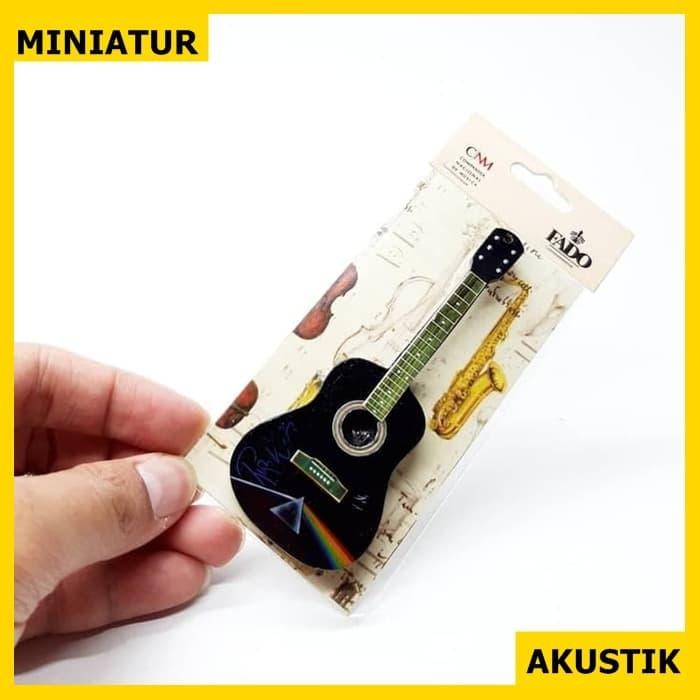 hiasan dashboard miniatur gitar 1:12 gitar akustik pink floyd