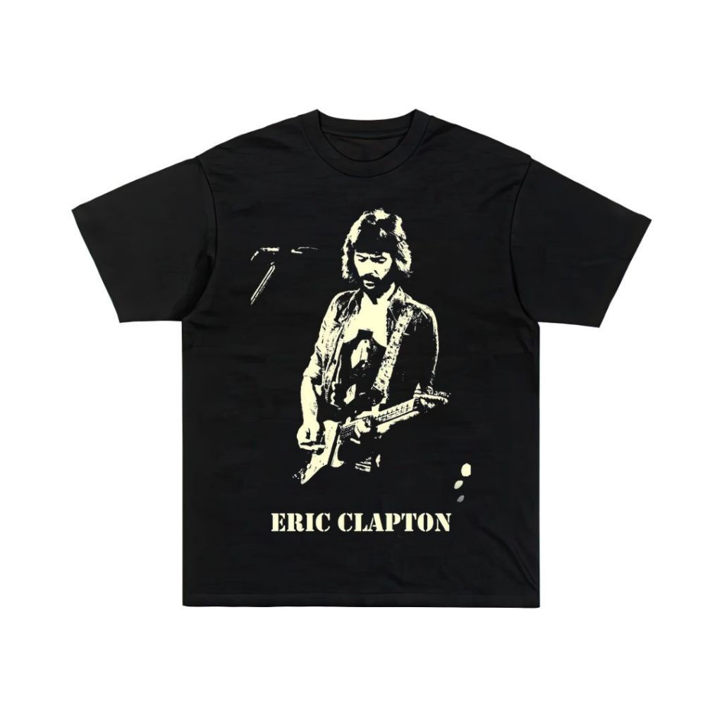 Psycho Crucify "Eric Clapton" Reguler T-Shirt | Black | Kaos Eric Clapton | Atasan