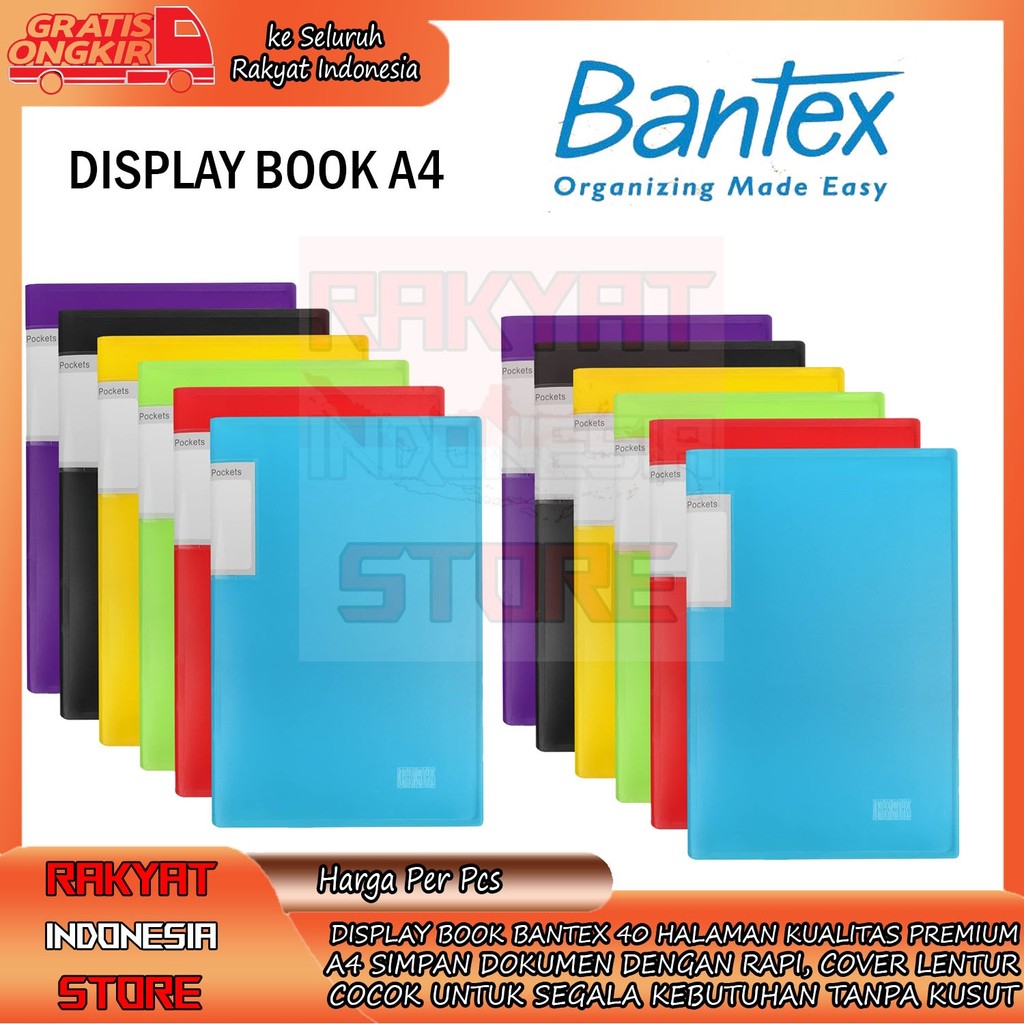 

Bantex Display Book Polos A4 40 Pockets Map Arsip Dokumen Transparan Holder Bening Laporan Proposal Penting Jernih portofolio Katalog Tugas Materi Proposal Anti Kusut LRN Air Tugas Ringan Rapi Katalok