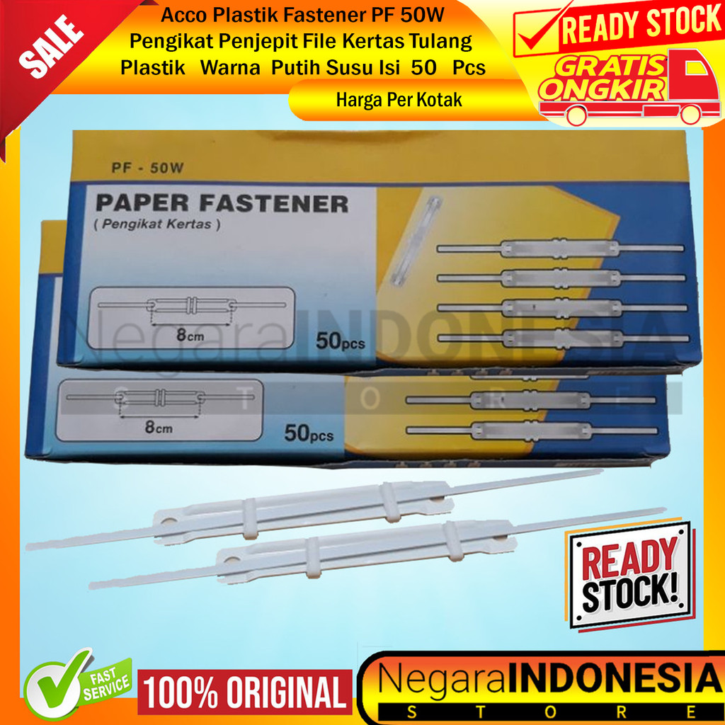

JK Acco Paper Fastener Pf 50w Plastik Menawarkan Solusi Praktis Mengikat Dokumen Penjepit Plastik Putih Susu Tahan Lama Kuat Mudah Digunakan Map File Kertas Arsip Folder RFA Rumah Kantor Sekolah Isi 50 Pcs