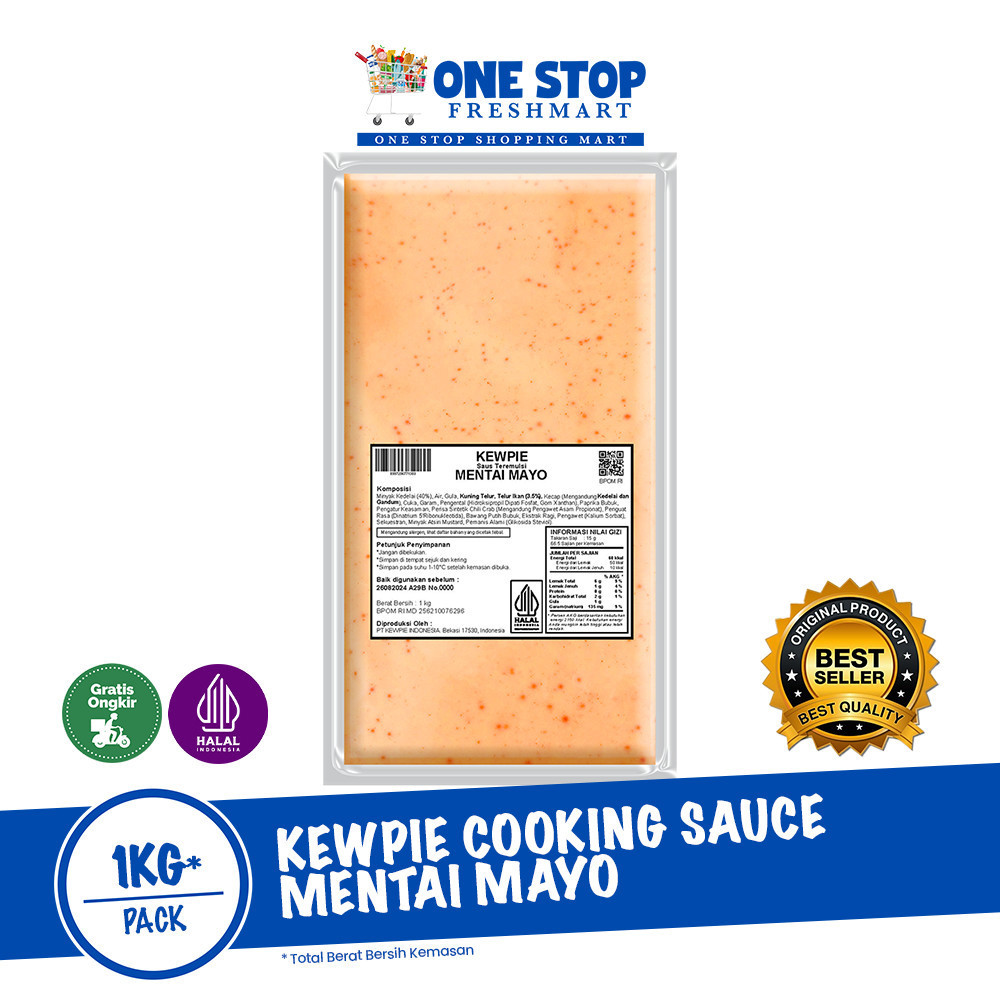 

KEWPIE COOKING SAUCE MENTAI MAYO 1KG/ KEWPIE SAUS MENTAI 1KG