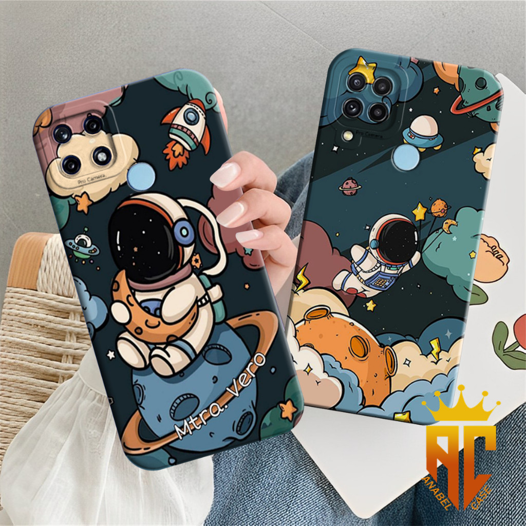 SOFTCASE REALME C51S/C12/C15/C25/C25S/NARZO 30A/NARZO 50A - Motif Astronot Nasa Lucu kekinian - Case