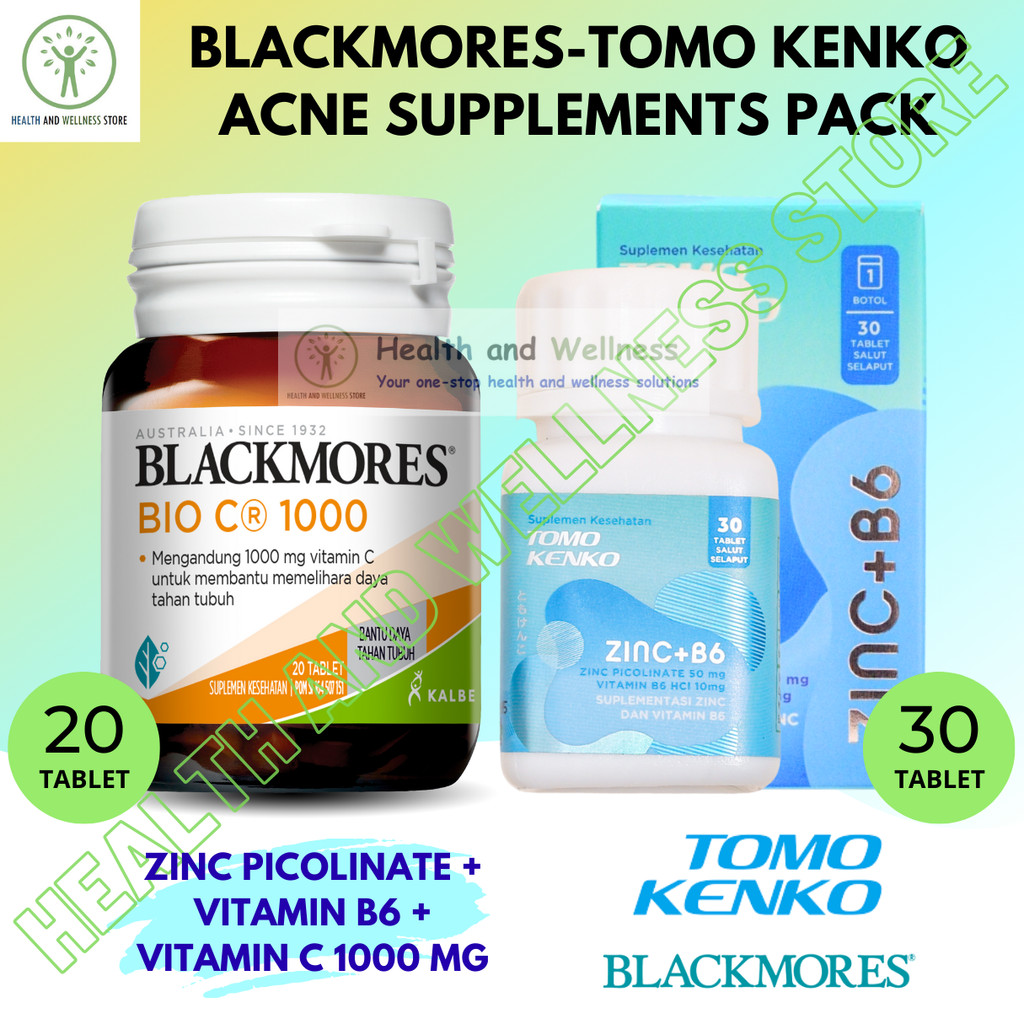 Blackmores Bio C 1000 Mg Tomo Kenko Zinc B6 Tablet Paket