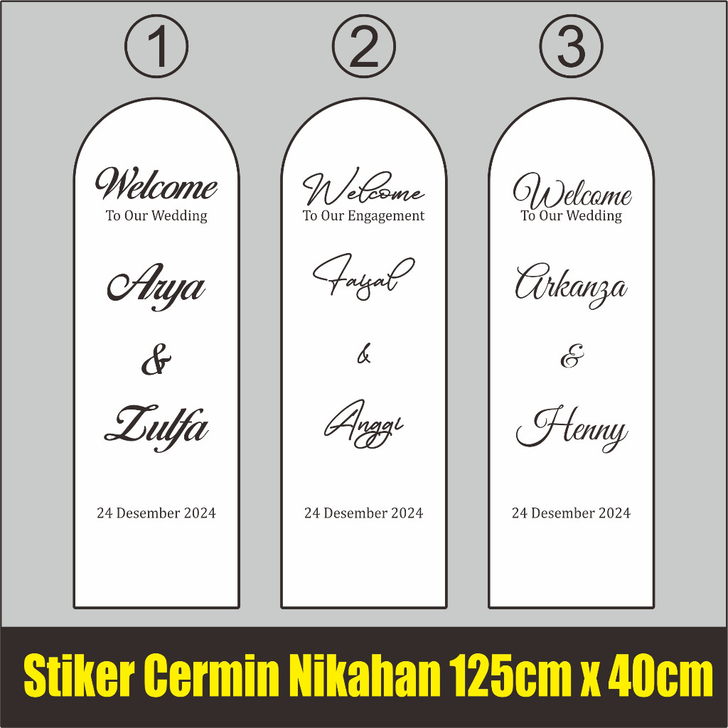 

Stiker Welcome Sign 125cm x 40cm Cutting Sticker Akrilik Wooden Dekorasi Lamaran Wedding Engagement