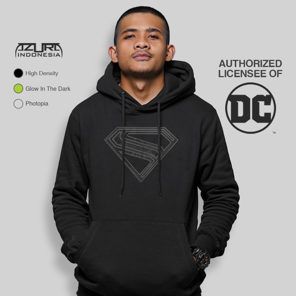 Azura Hoodie DC Comics Original Superman 2025 3D Line Black Glow