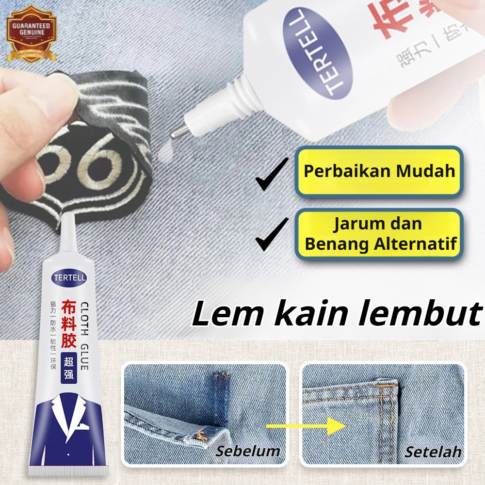 

⭐【COD/Pengiriman 24 jam】Lem Kain Untuk Menjahit Kekuatan Tinggi / Lem Kain Tanpa Menempel di Tangan / Lem Kain Multifungsi / Lem Kain untuk Kain dan Pakaian / Lem Kain Lembut dan Mudah Digunakan / Lem Kain Anti Menempel / Lem Kain Untuk Hiasan Kain