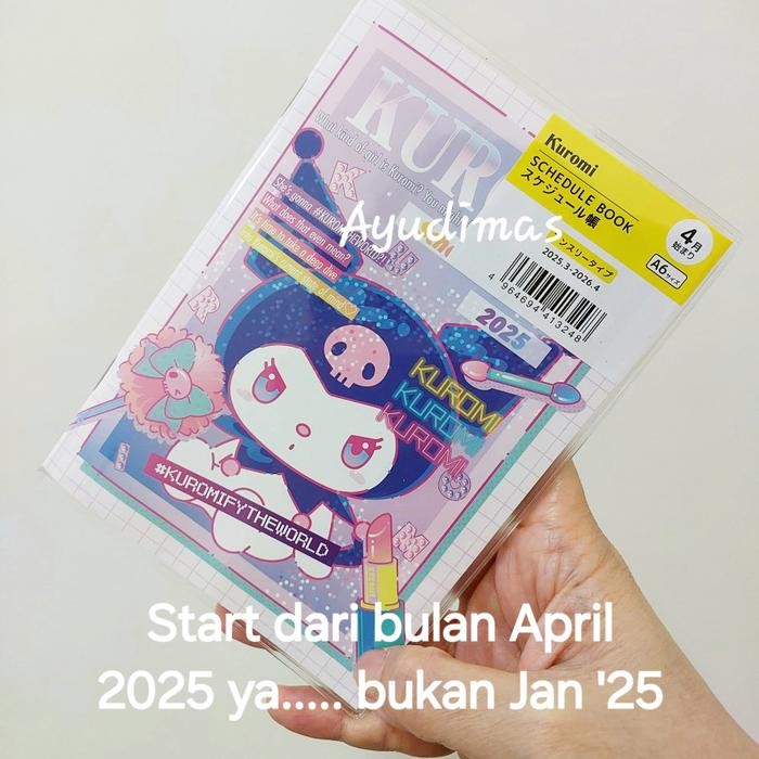 

AHHA Schedule Book / Monthly Planner - Journal Notebook Kawai Sanrio Disney - buku agenda / jurnal / diary - A6 Kuromi