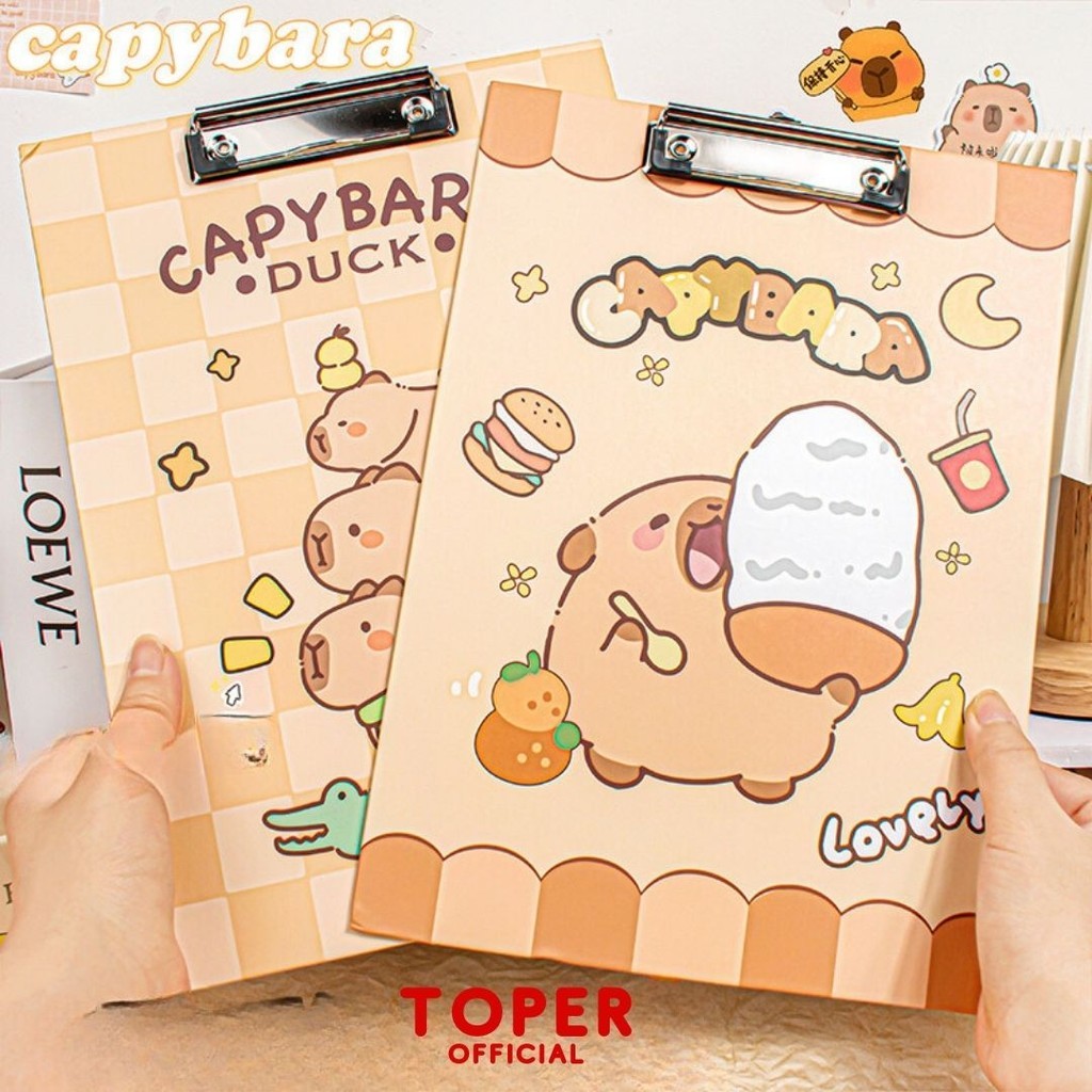 

Terlaris TOPER Papan Tatakan Kertas Ujian Jalan Clipboard A4 Motif Capybara Cartoon Single Layer Satuan Aesthetic Lucu Estetik Kartun Kapibara