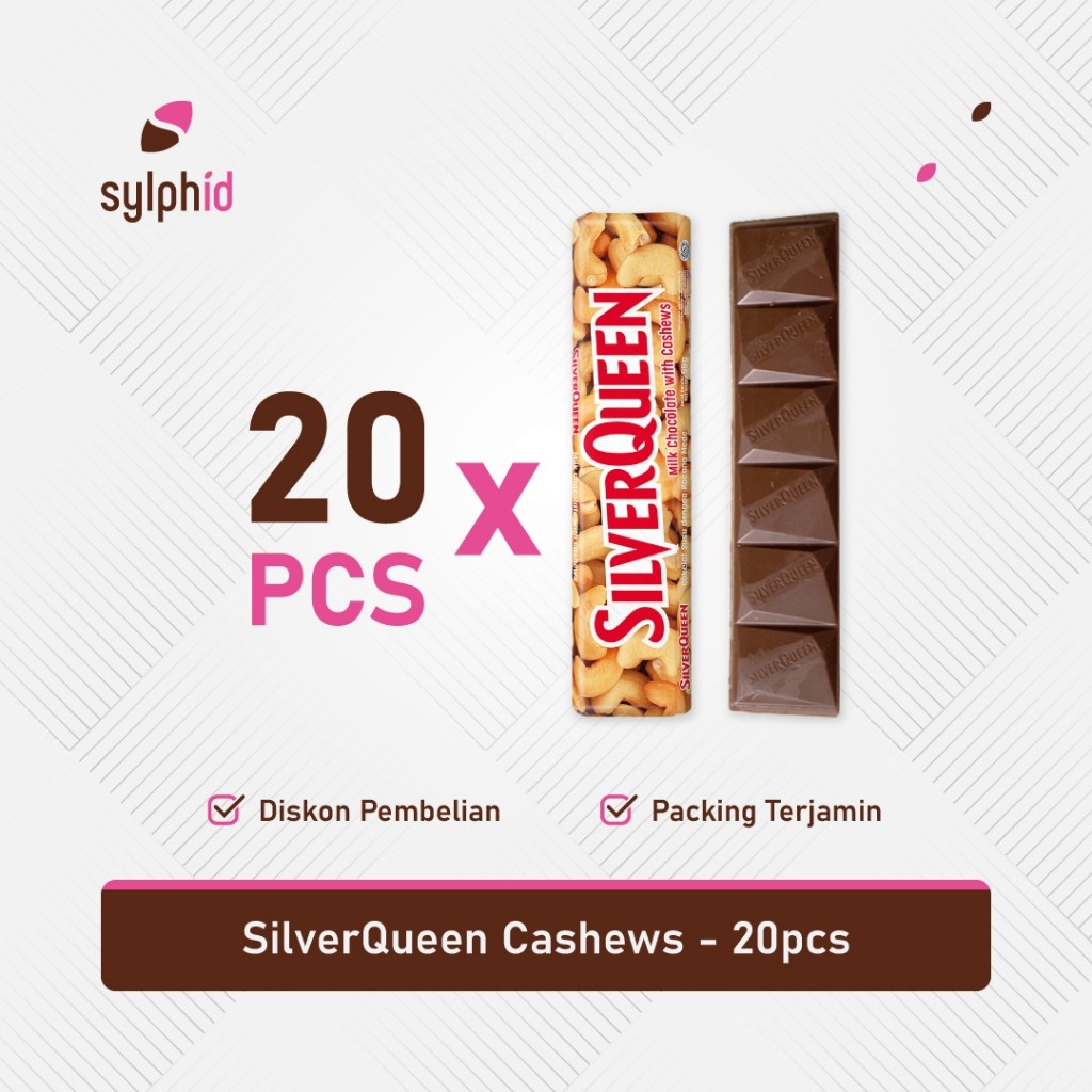

1 Box Besar SilverQueen Cashews 55 gr / Cokelat Silver Queen (20 pcs)