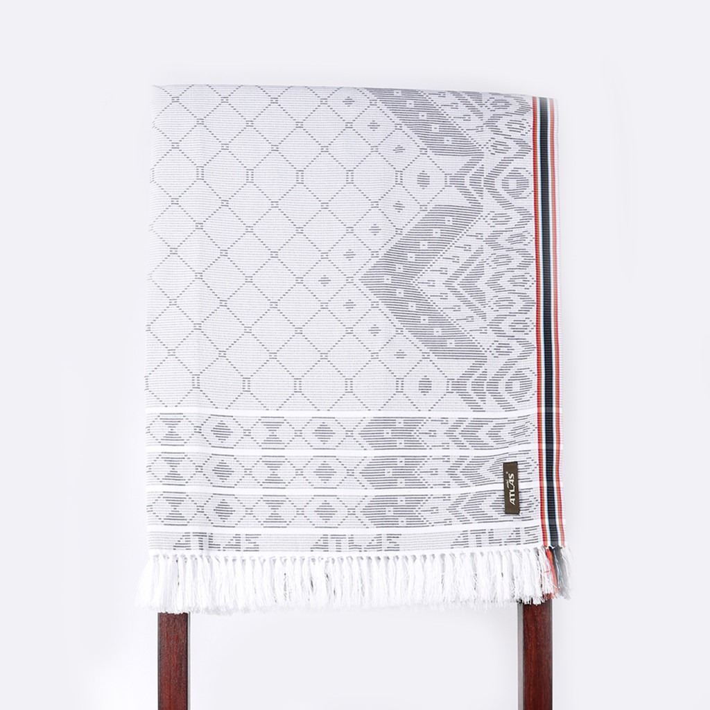 Surban Subaiyah ATLAS Motif Dobby SGF 02 Putih