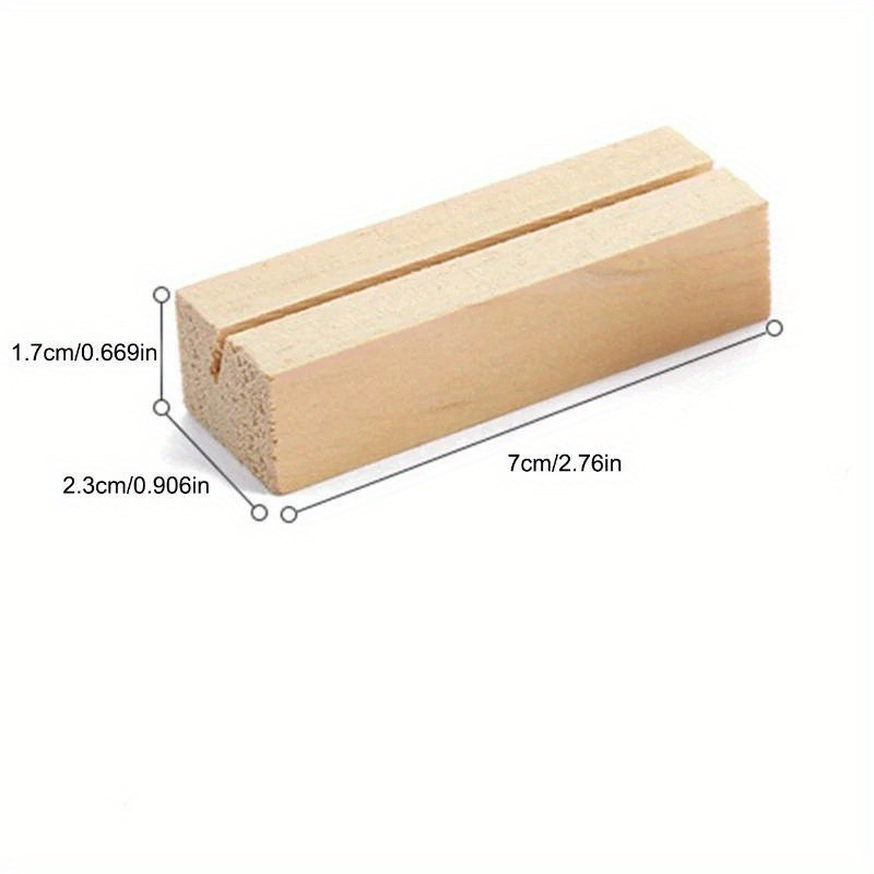 

10pcs/set Wooden Business Card Holder Base Solid Wood Desk Calendar Postcard Base Calendar Card Note Holder Wooden Product