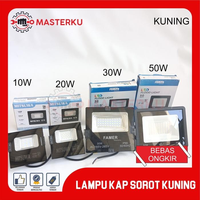 KAP SOROT KUNING / LAMPU SOROT LED KUNING/FLOODLIGHT LED/SPOTLIGHT LED/LAMPU SOROT OUTDOOR