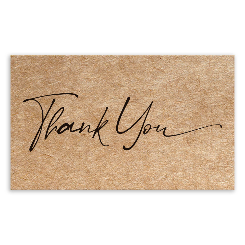 

30pcs Natural Kraft Paper Thank You Card Enterprise Store Business Thank You Order Card Wholesale Custom Gift Decoration Card