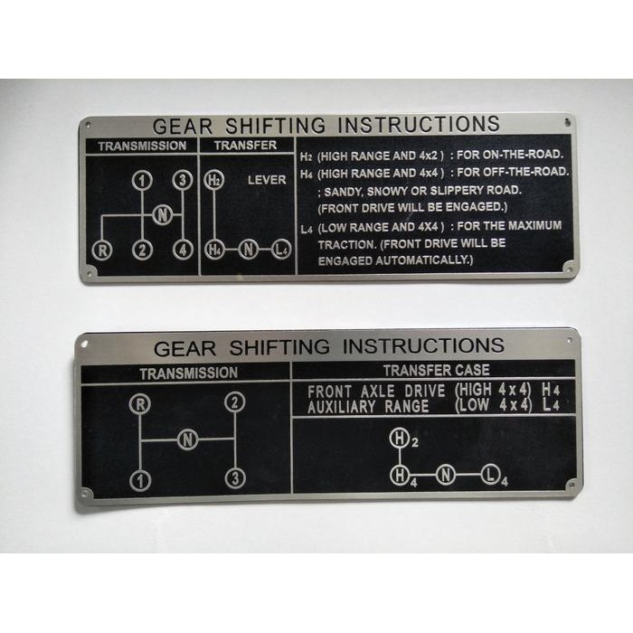 gear shift instrucion fj bj40 hardtop