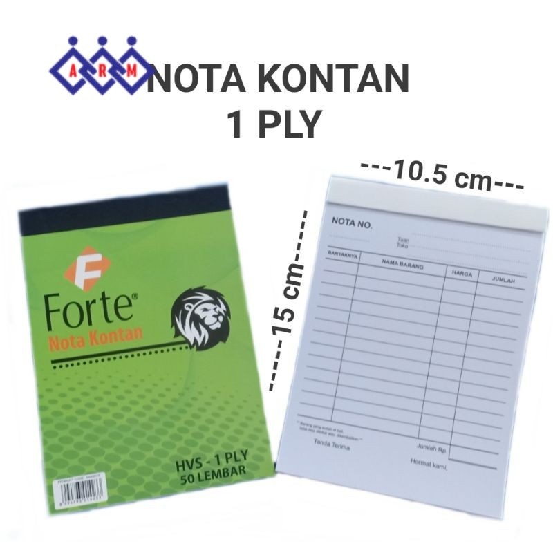 

NOTA KONTAN KECIL 1 PLY FORTE + Best Seller
