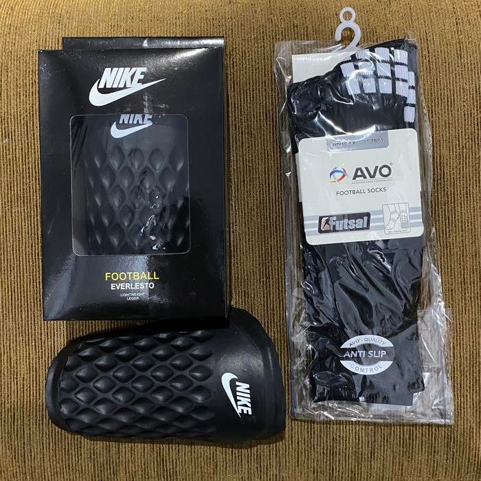 [Promo] Skin deker futsal bola + Kaos kaki avo dekker futsal pelindung kaki - Nike+Avo Hitam, Deker 