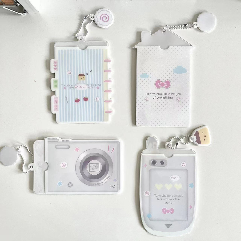 

PVC card cover mobile phone camera fan star love beans small card campus card collection card bag display pendant