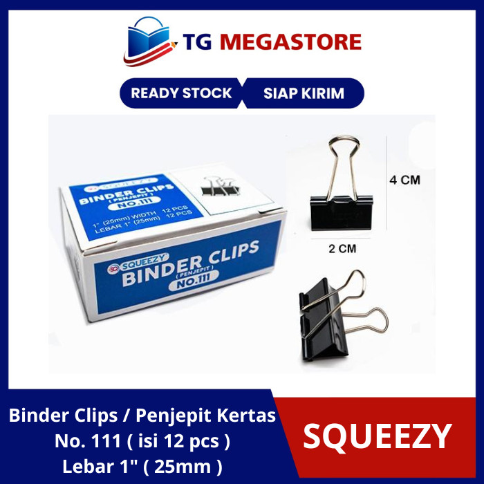 

Binder Clips Squeezy No.111