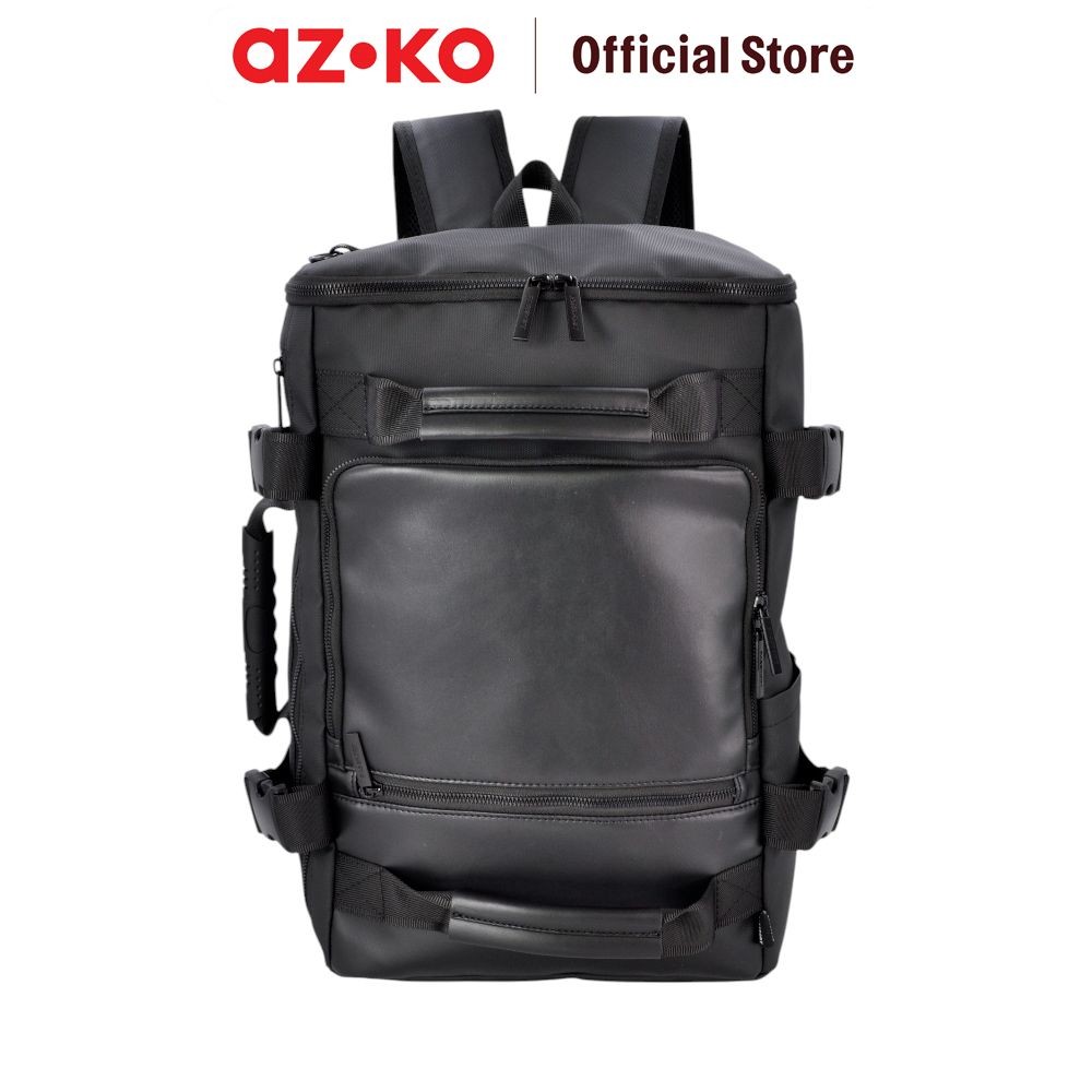 AZKO Passport Dave Tas Ransel Duffle - Hitam Adult Backpack Tas Punggung Dewasa Ransel Gendong Serba
