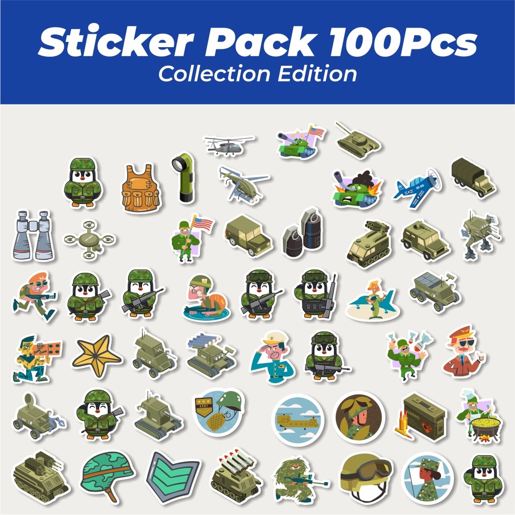 

Hot Stiker Tentara Cute Stiker Korea Lucu Anti Air Stikers Berperekat Waterproof Sticker Decal Buat Motor Helm Buku Journal Koper Casing HP Laptop Botol Minum