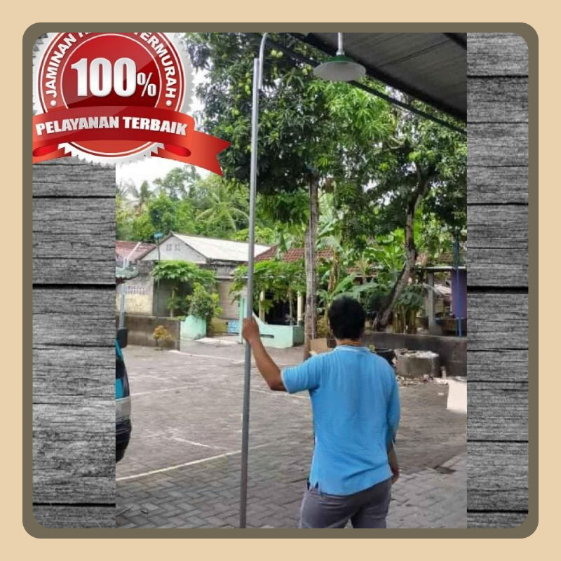 Tiang lampu jalan 3 meter FULLSET ( Tiang+Kap+pitingan)