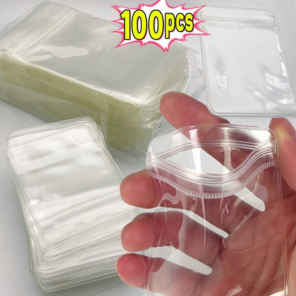 

10/100pcs Thicken PVC Jewelry Package Bags Transparent Anti-Oxidation Organizer Display Packaging Storage Self Sealing Pouches