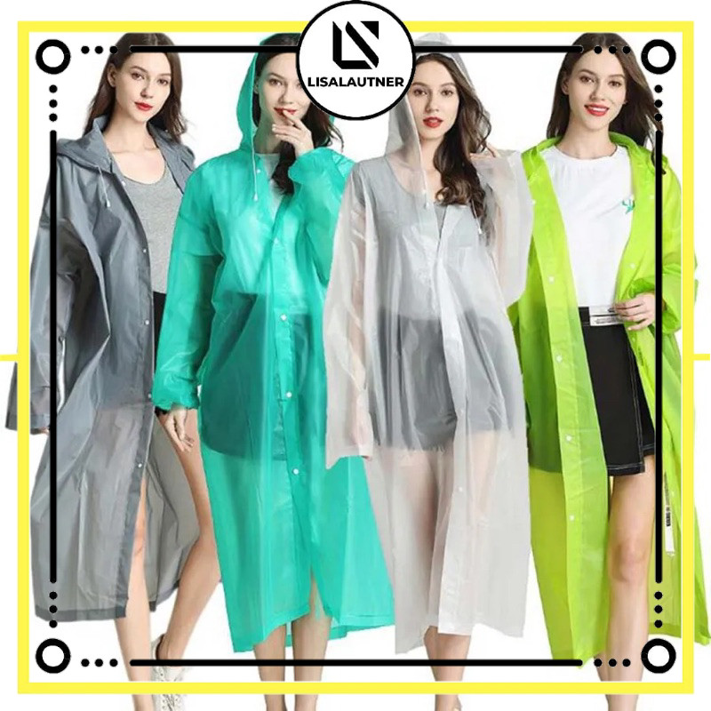 Jas hujan dewasa eva jas hujan tahan air baju hujan wanita pria dewasa