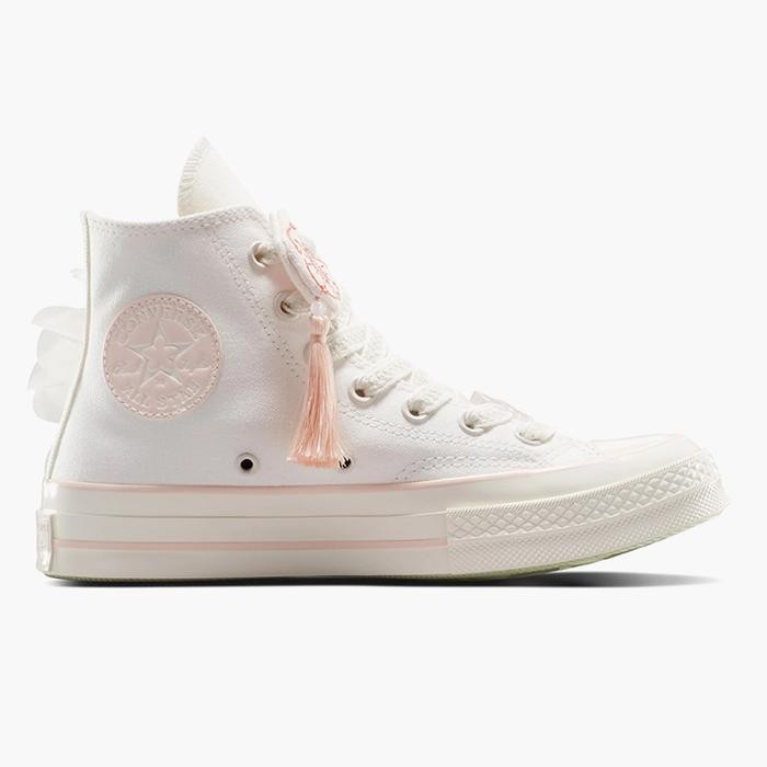 Sepatu Sneakers Wanita Converse Chuck 70 Vintage White Egret Fable Pink Original A13851C