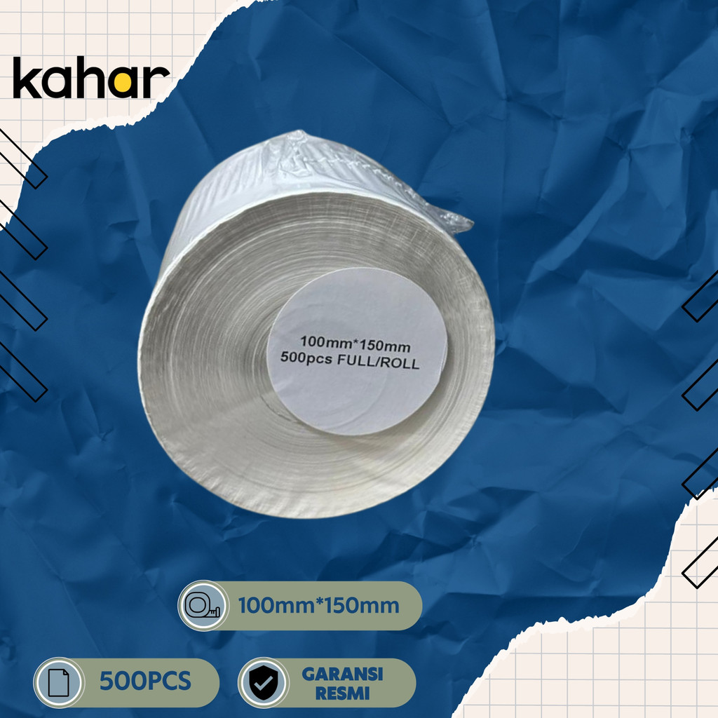 

[BISA COD] STICKER THERMAL 100x150 ISI 500 PCS SUPER LENGKET ANTI AIR