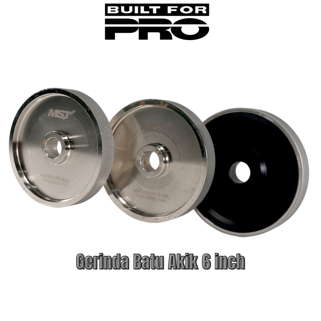BARETSS Mata Gerinda Asah Diamond Poles Batu Akik 6inch Cepat Jadi Grit 320 800 2000 Grinda Duduk