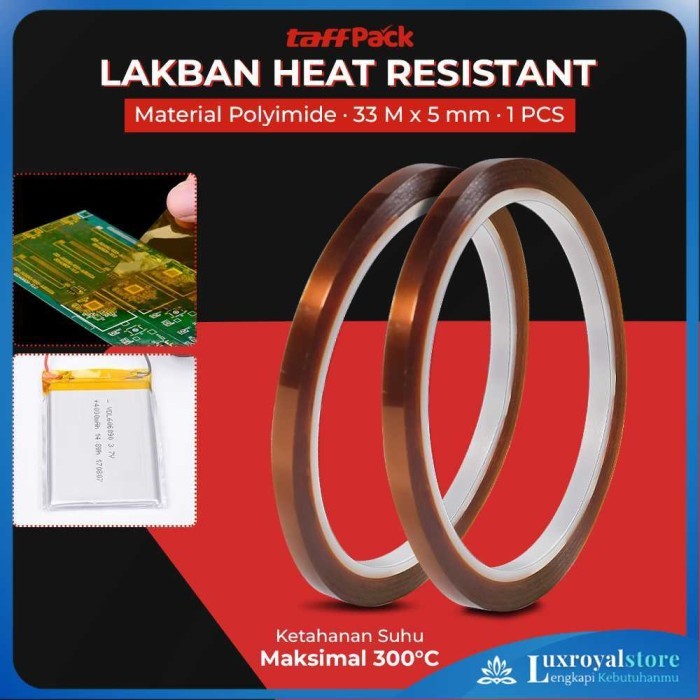 

Lakban Heat Resistant Polyimide High Temperature Adhesive TaffPACK - Luxroyalstore