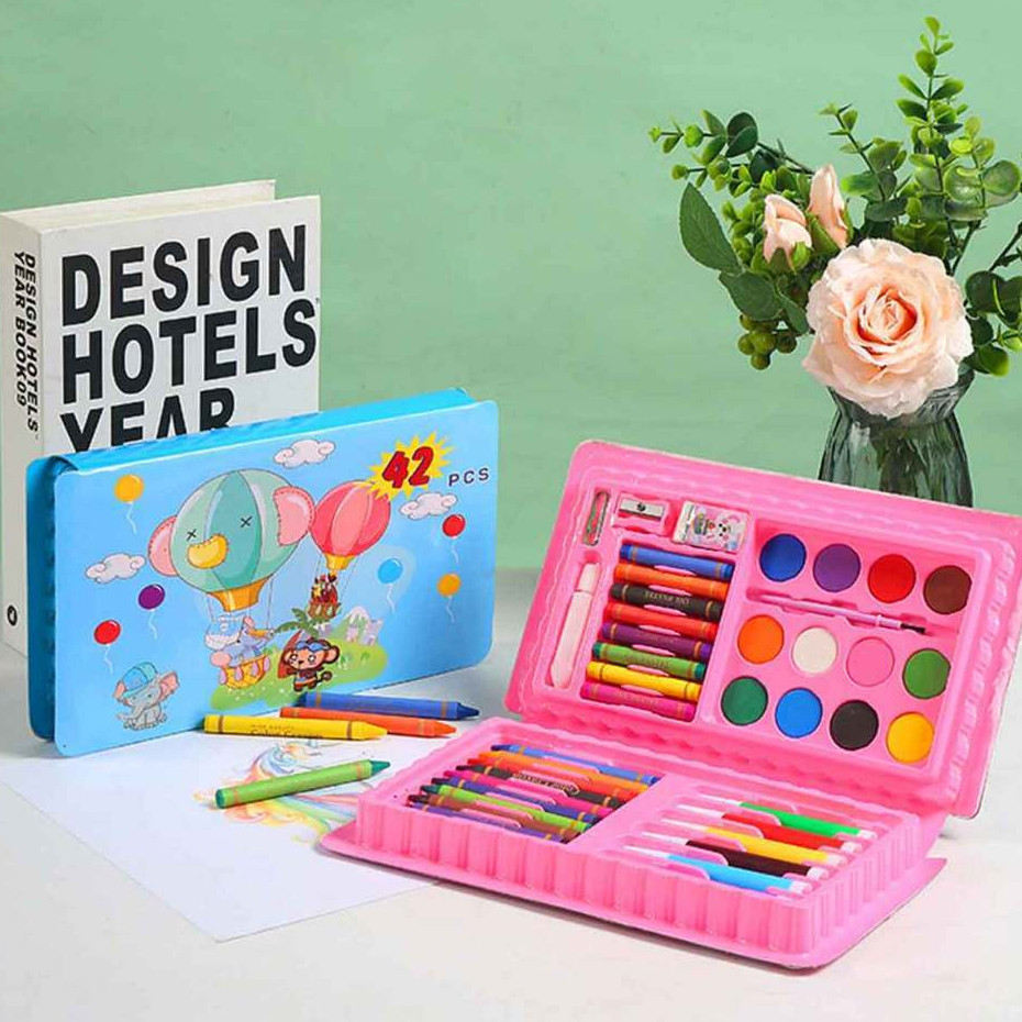 

Mini Crayon Mewarnai 42Pcs / Crayon Lukis Anak 42Pcs / Pensil Warna Anak / Set Alat Menggambar