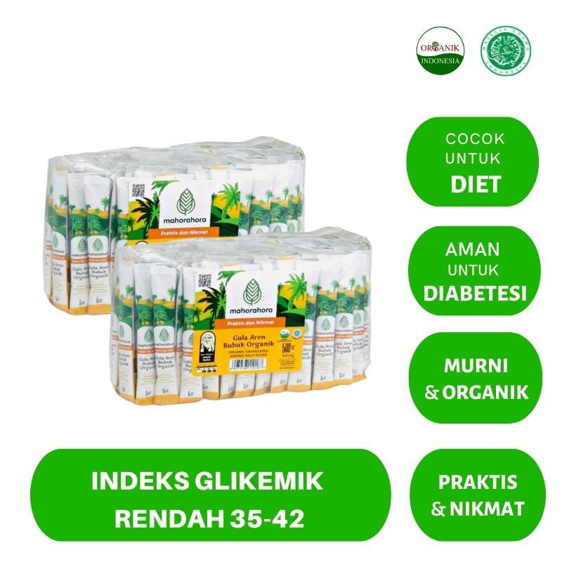 

Gula Aren Bubuk Sachet/ Stick Mahorahora 5gr - 100 Pcs Non Box - 2 Pcs