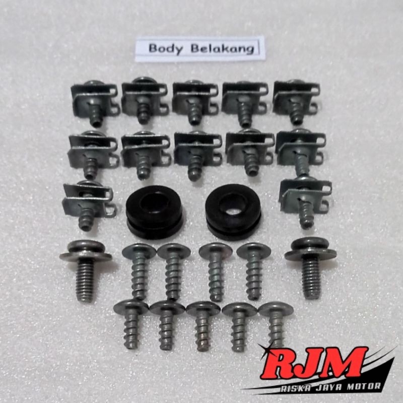 Baut Full Set Cover Bodi Body Belakang Yamaha Fino Karbu 115 Karburator Lama