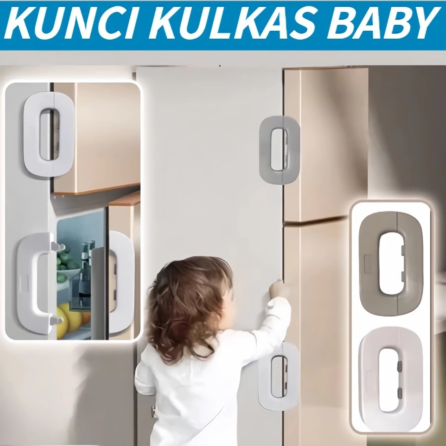 Kunci Kulkas Baby Safety Lock Kunci Pengaman Pintu Laci Lemari Pakaian Kulkas Kunci Kulkas Pintu Lac