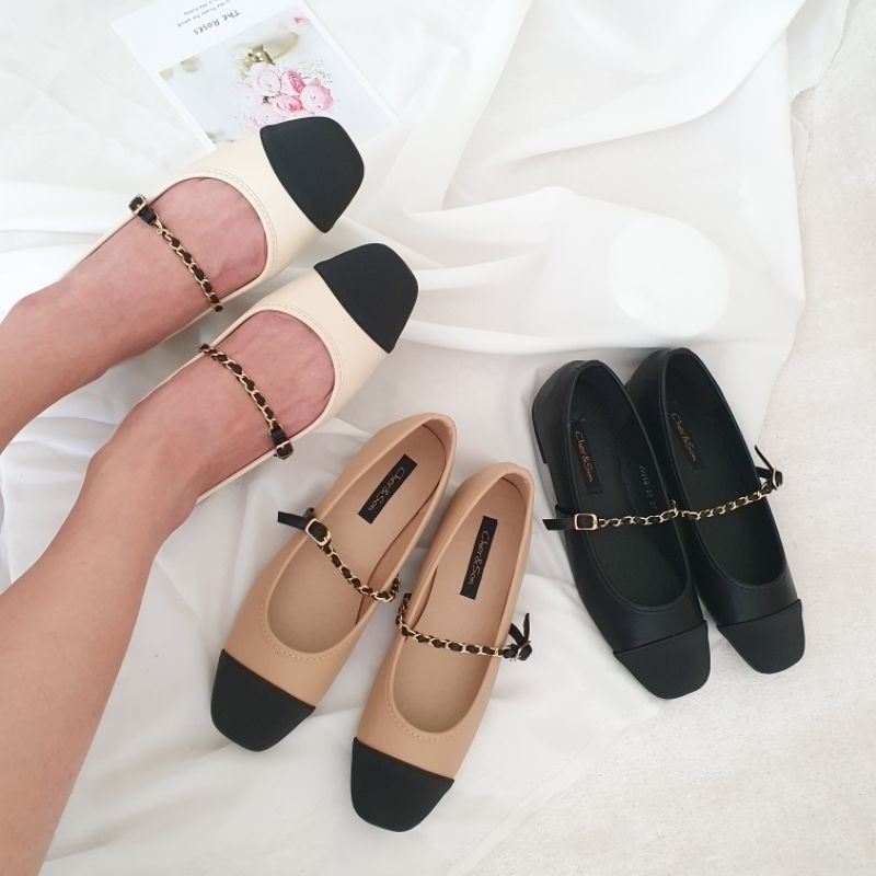 JAMIN MURAH Cher&Son JOLISA Flat | Sepatu Flat Empuk | Sepatu Flat Kerja | Sepatu Kantor | Sepatu Wa