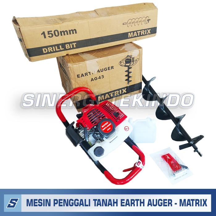 Mesin Penggali Tanah Mesin Bor Alat Gali Tanah Earth Auger Bit - MATRIX