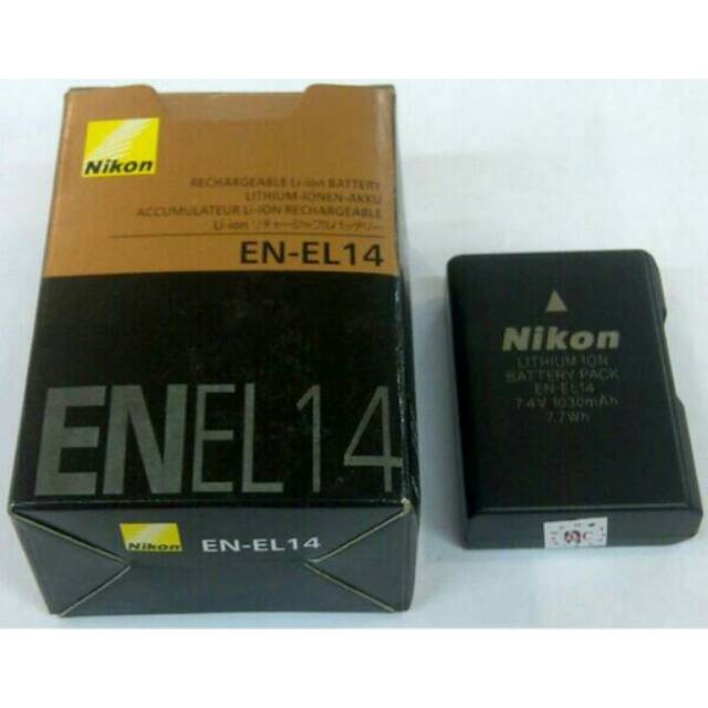 Baterai Nikon EN-EL14 For MH-24  P7000 P7100P7700 P7800 D3100 D3200 D3300 D5100 D5200 D5300 D5500CO