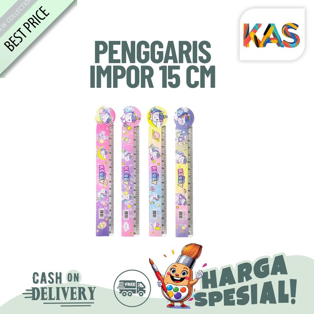 

Penggaris Impor 15 cm K-10 BUNNY Mistar Bahan Plastik Ruler Fancy Satuan