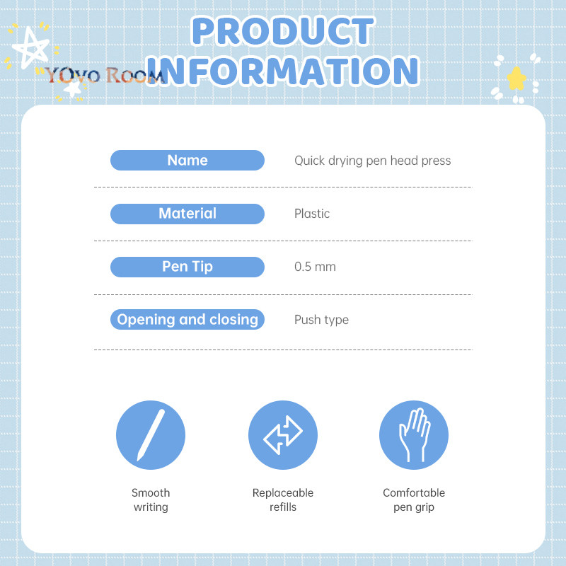 

Pena Ujian Siswa Pena Tinta Gel Sederhana 0 5 mm Cepat Kering Pena Hitam Tipe Tekan Ujung ST YOvo