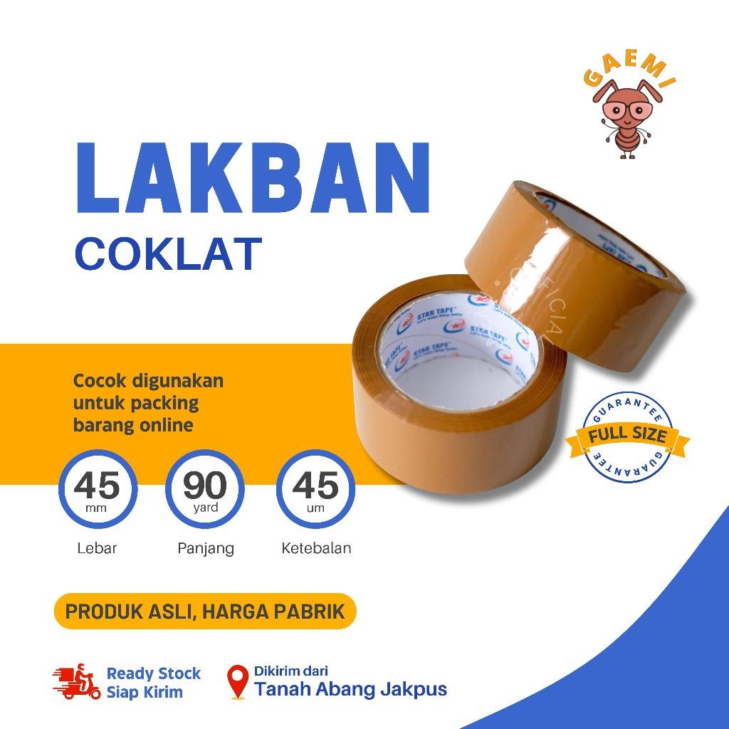 

Lakban Coklat 60y 90y dan 100y Per Dus