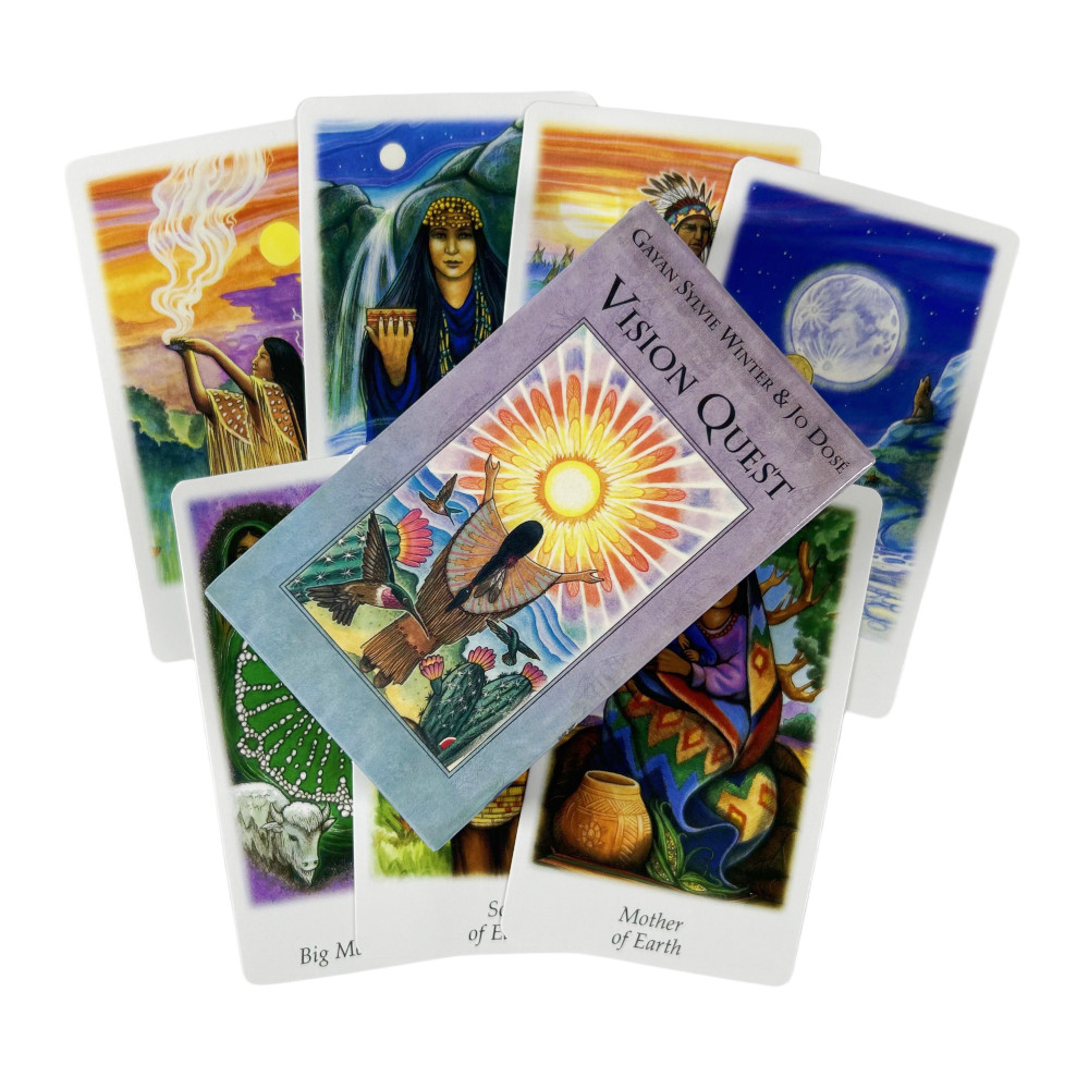 

The Native American Wisdom Vision Quest Tarot Cards A 78 Deck Oracle English Visions Divination Edition Borad Playing Games